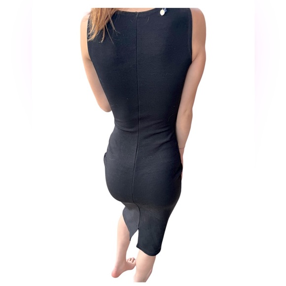 90s Misko Designs Black Sweetheart Body Con Dress - Picture 5 of 7